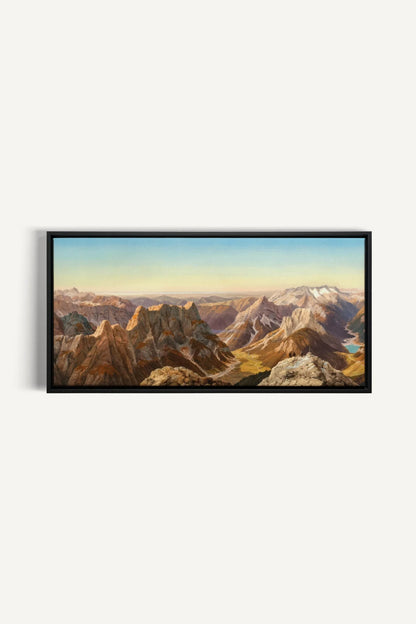 ATLAS GLOW, Oeuvre sur toile étirée, encadré Noir