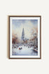 OLEKA CANVAS - Azure Rink, Oeuvre sur toile étirée, encadré Brun Chêne
