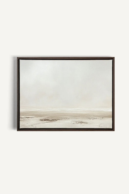 OLEKA CANVAS - BENEATH THE MIST, Oeuvre sur toile étirée, encadré Brun Noyer
