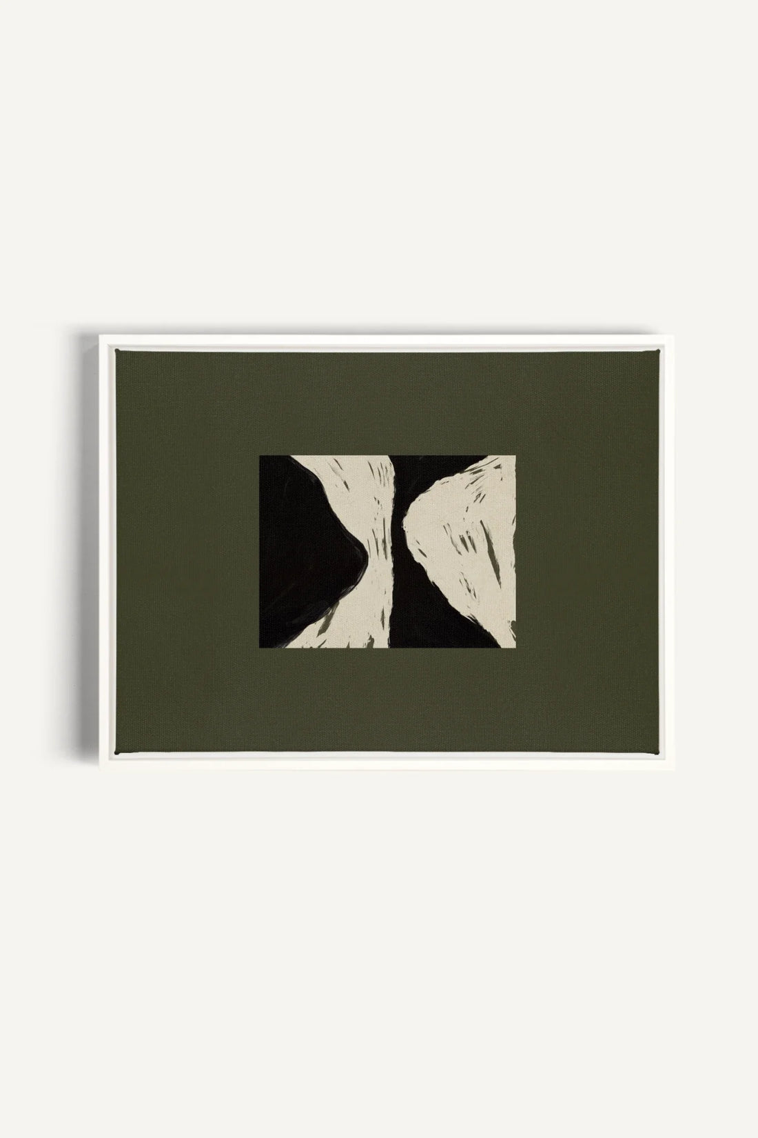 BLACK RIVER, Oeuvre sur toile étirée, encadré Blanc