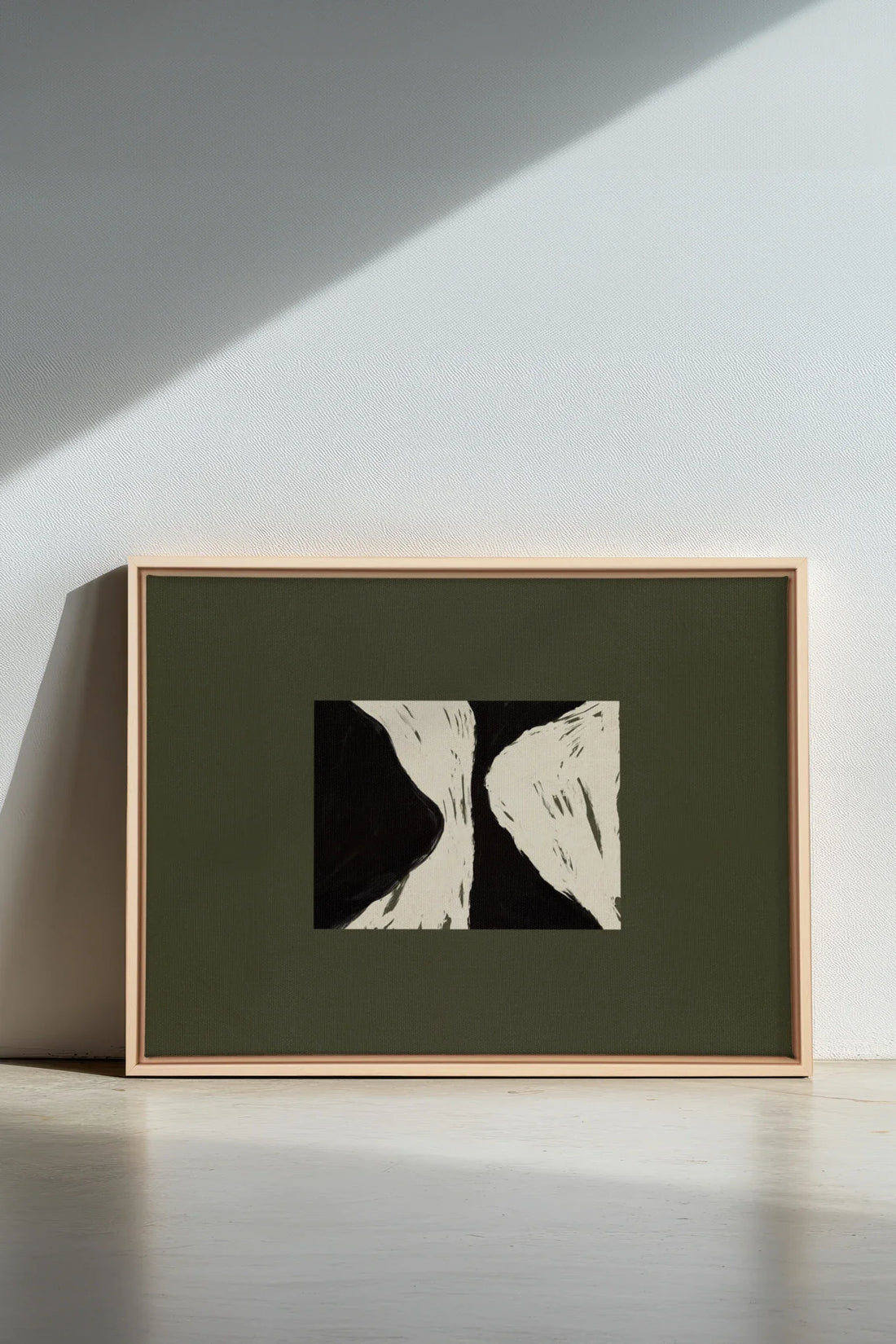BLACK RIVER, Oeuvre sur toile étirée, encadré Naturel Clair