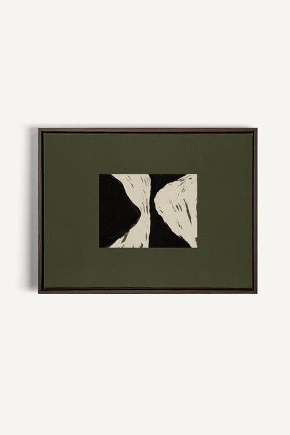 BLACK RIVER, Work on stretched canvas, framed Walnut Brown