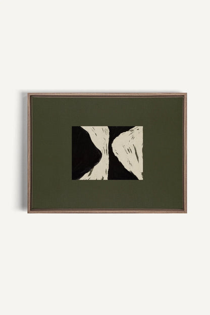 BLACK RIVER, Oeuvre sur toile étirée, encadré Brun Chêne