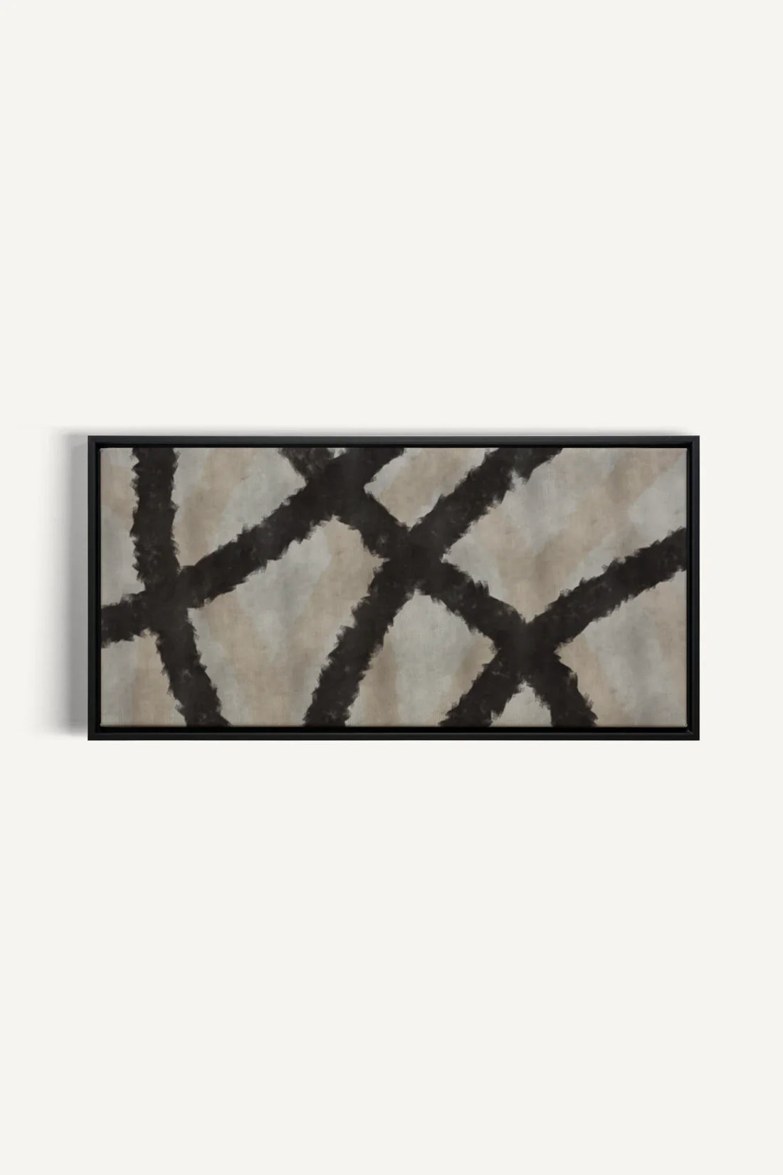 OLEKA CANVAS - BLACK THREADS, Oeuvre sur toile étirée, encadré Noir