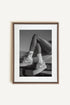 OLEKA CANVAS - BLACK & WHITE BLISS, Oeuvre sur toile étirée, encadré Brun Chêne