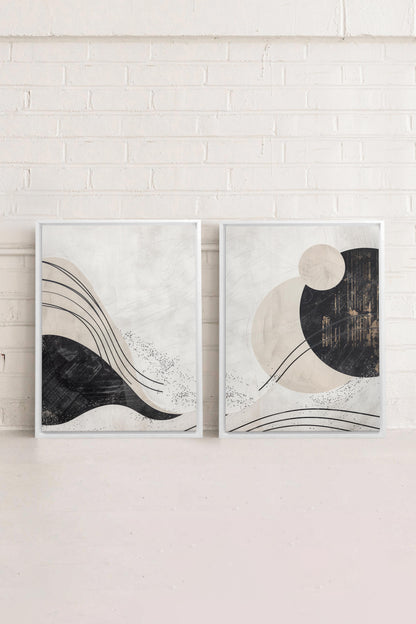 MINIMALIST UNIVERSE DUO (2 Works on stretched canvas)