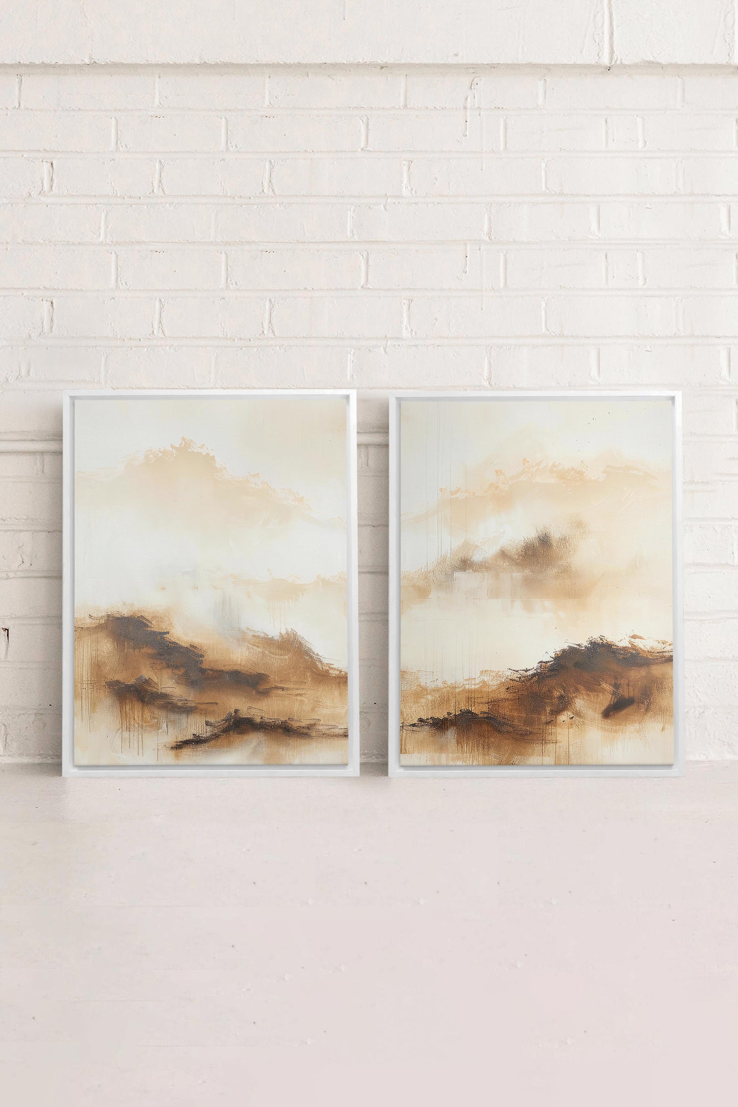 AMBER WAVES DUO (2 works on stretched canvas)