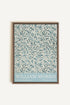 OLEKA CANVAS - BLEU MORRIS, Oeuvre sur toile étirée, encadré Brun Chêne