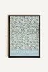 OLEKA CANVAS - BLEU MORRIS, Oeuvre sur toile étirée, encadré Noir
