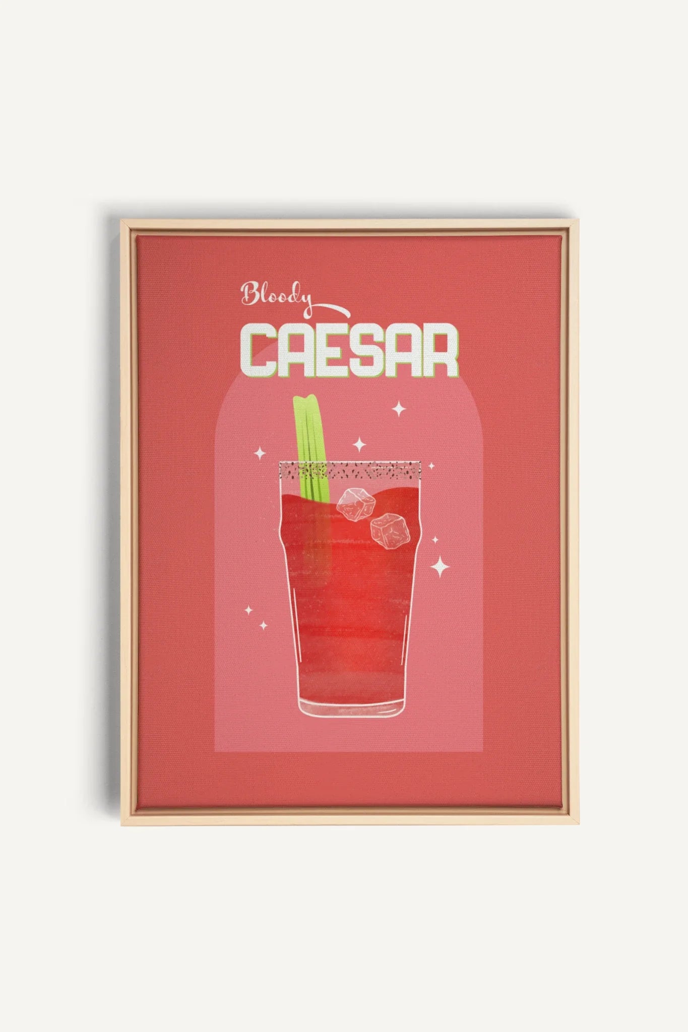 BLOODY CAESAR, Oeuvre sur toile étirée, encadré Naturel Clair