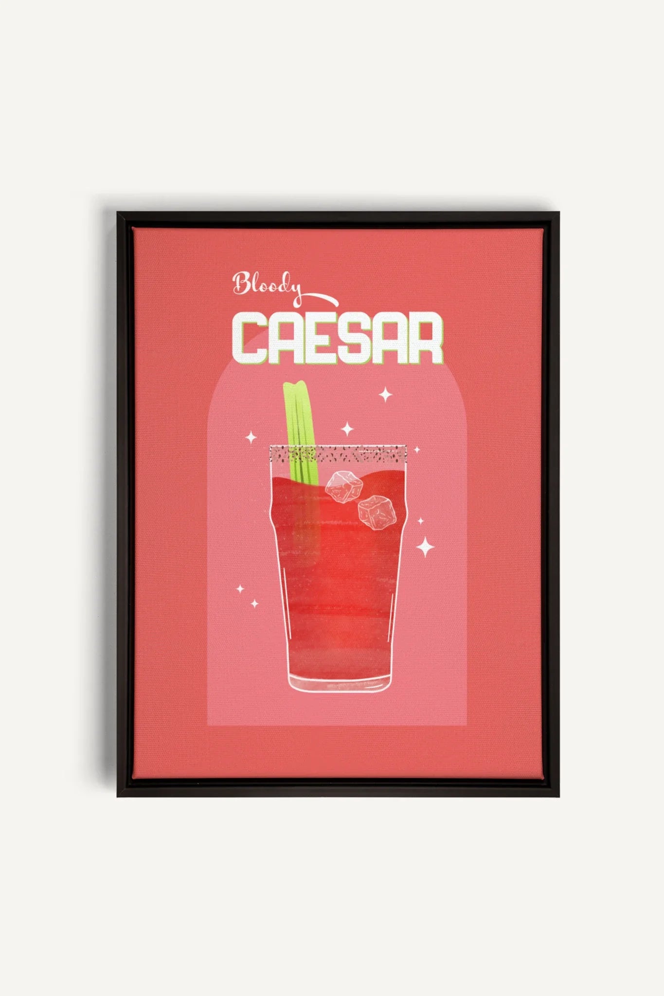 BLOODY CAESAR, Oeuvre sur toile étirée, encadré Noir