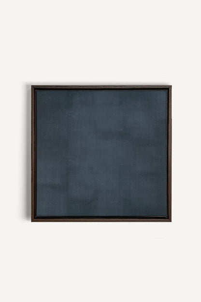 OLEKA CANVAS - BLUE DUSK, Oeuvre sur toile étirée, encadré Brun Noyer