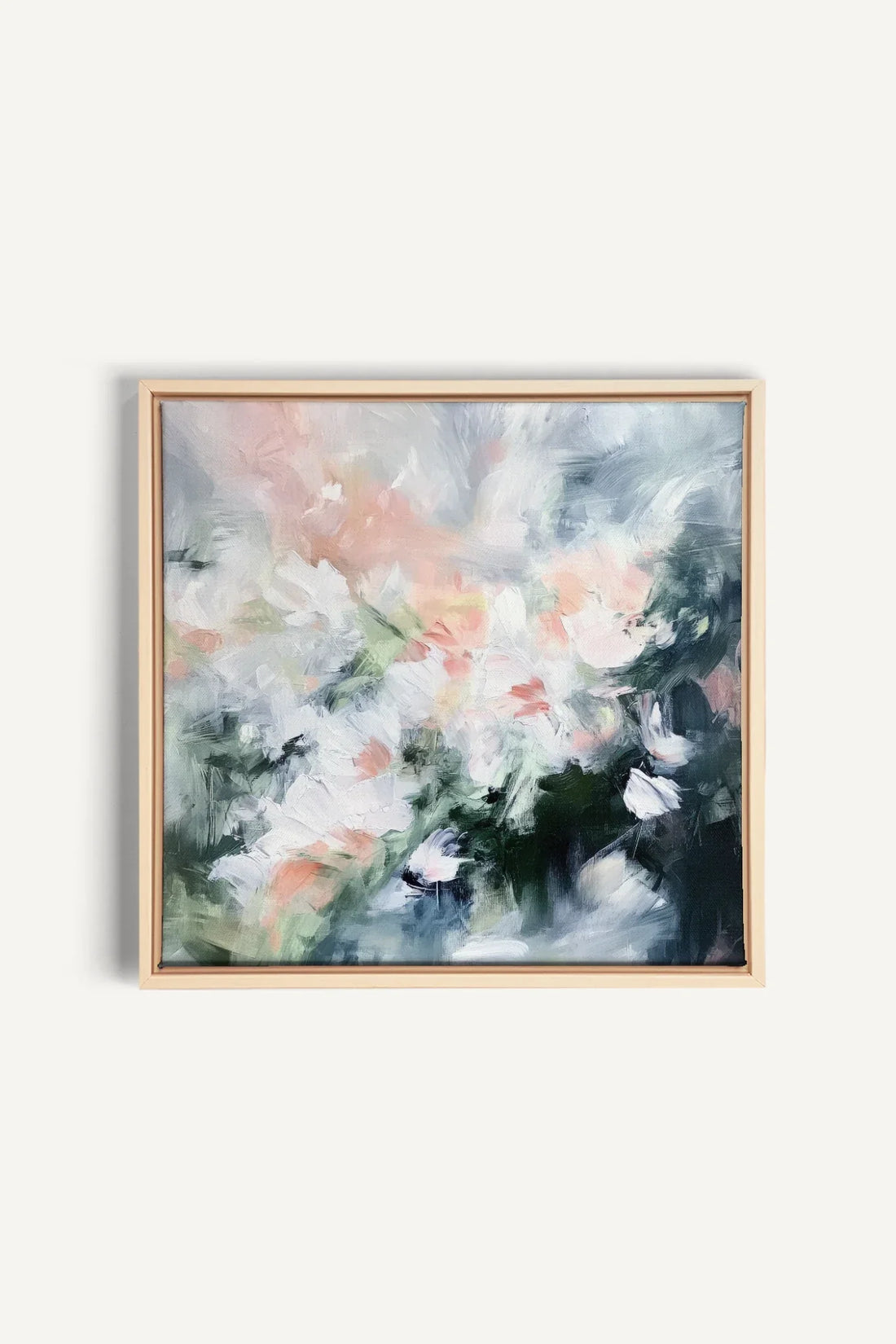 OLEKA CANVAS - BLUSH HARMONY, Oeuvre sur toile étirée, encadré Naturel Clair