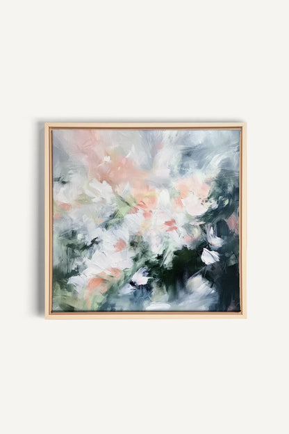 OLEKA CANVAS - BLUSH HARMONY, Oeuvre sur toile étirée, encadré Naturel Clair