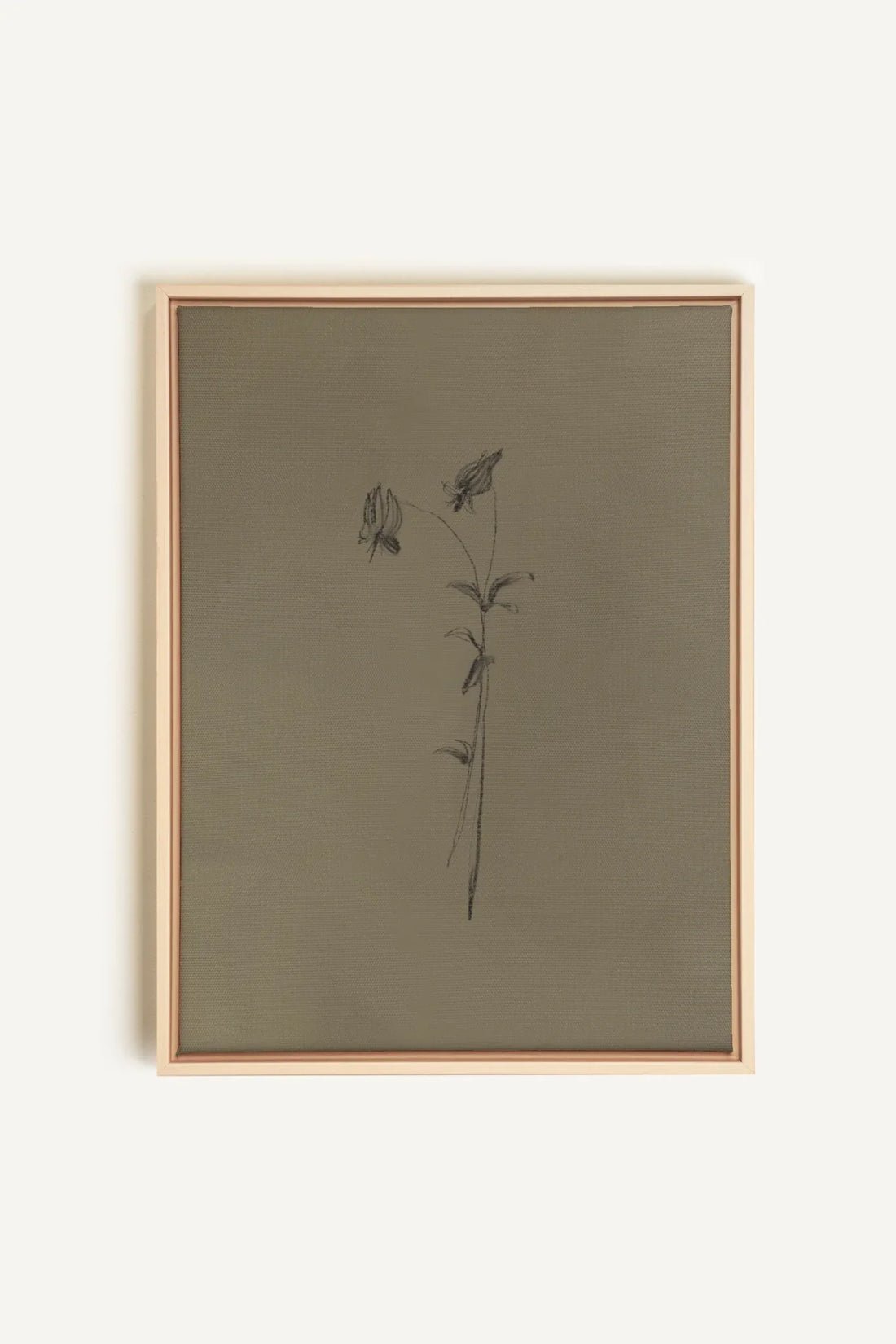 OLEKA CANVAS - BOUTON SAUVAGE, Oeuvre sur toile étirée, encadré Naturel Clair