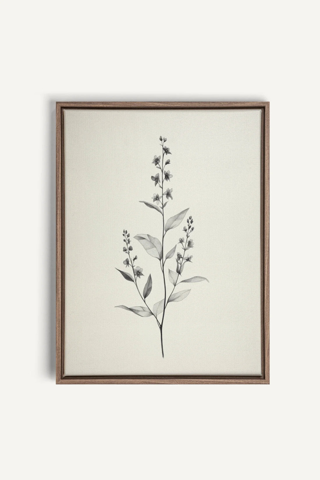 BRANCHE LÉGÈRE, Oeuvre sur toile étirée, encadré Brun Chêne