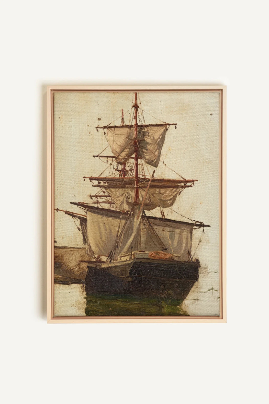 BRISE ANTIQUE, Artwork on stretched canvas, framed Natural Light