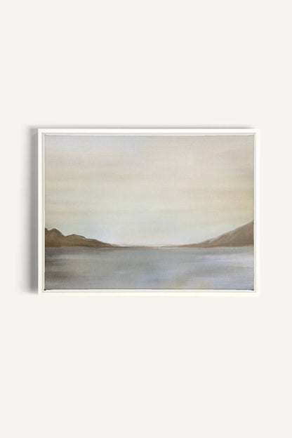 OLEKA CANVAS - BRISE, Oeuvre sur toile étirée, encadré Blanc
