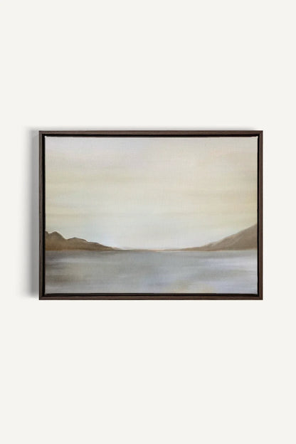 OLEKA CANVAS - BRISE, Oeuvre sur toile étirée, encadré Brun Noyer