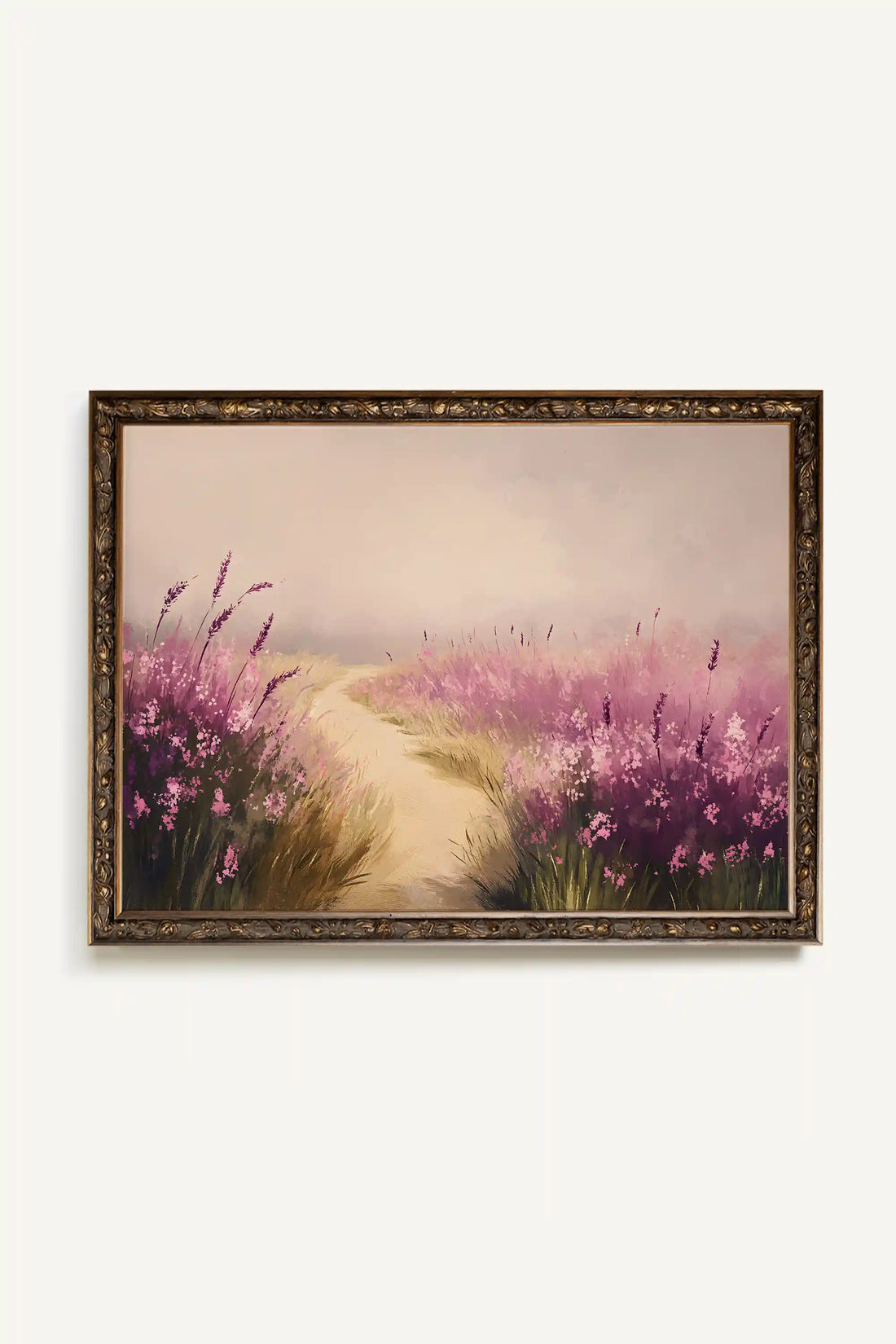 BRISE DE LAVANDE, Oeuvre sur toile rigide, encadré Vintage Bronze
