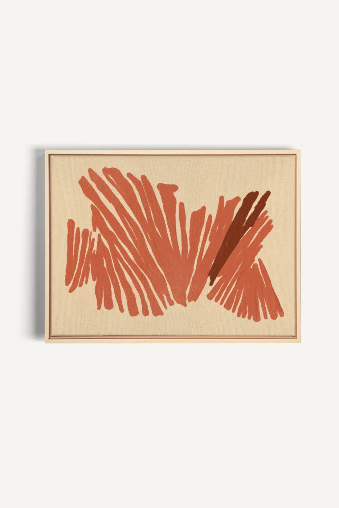 OLEKA CANVAS - BURNT ECHO, Oeuvre sur toile étirée, encadré Naturel Clair