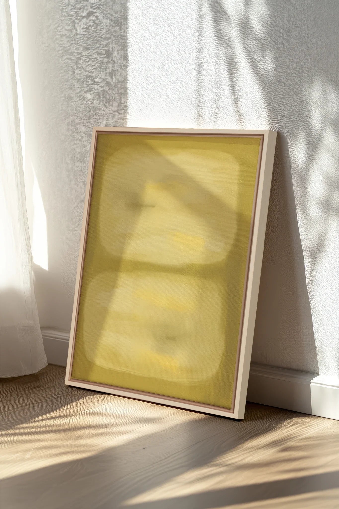 BUTTERLIGHT, Work on stretched canvas, framed Naturel Clair