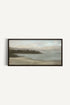 OLEKA CANVAS - CALME SUR LA RIVE, Oeuvre sur toile étirée, encadré Brun Noyer