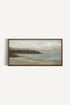 OLEKA CANVAS - CALME SUR LA RIVE, Oeuvre sur toile étirée, encadré Brun Chêne