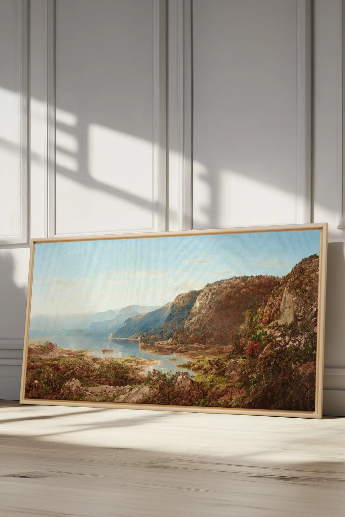 CANYON DE LUMIÈRE, Oeuvre sur toile étirée, encadré Naturel Clair