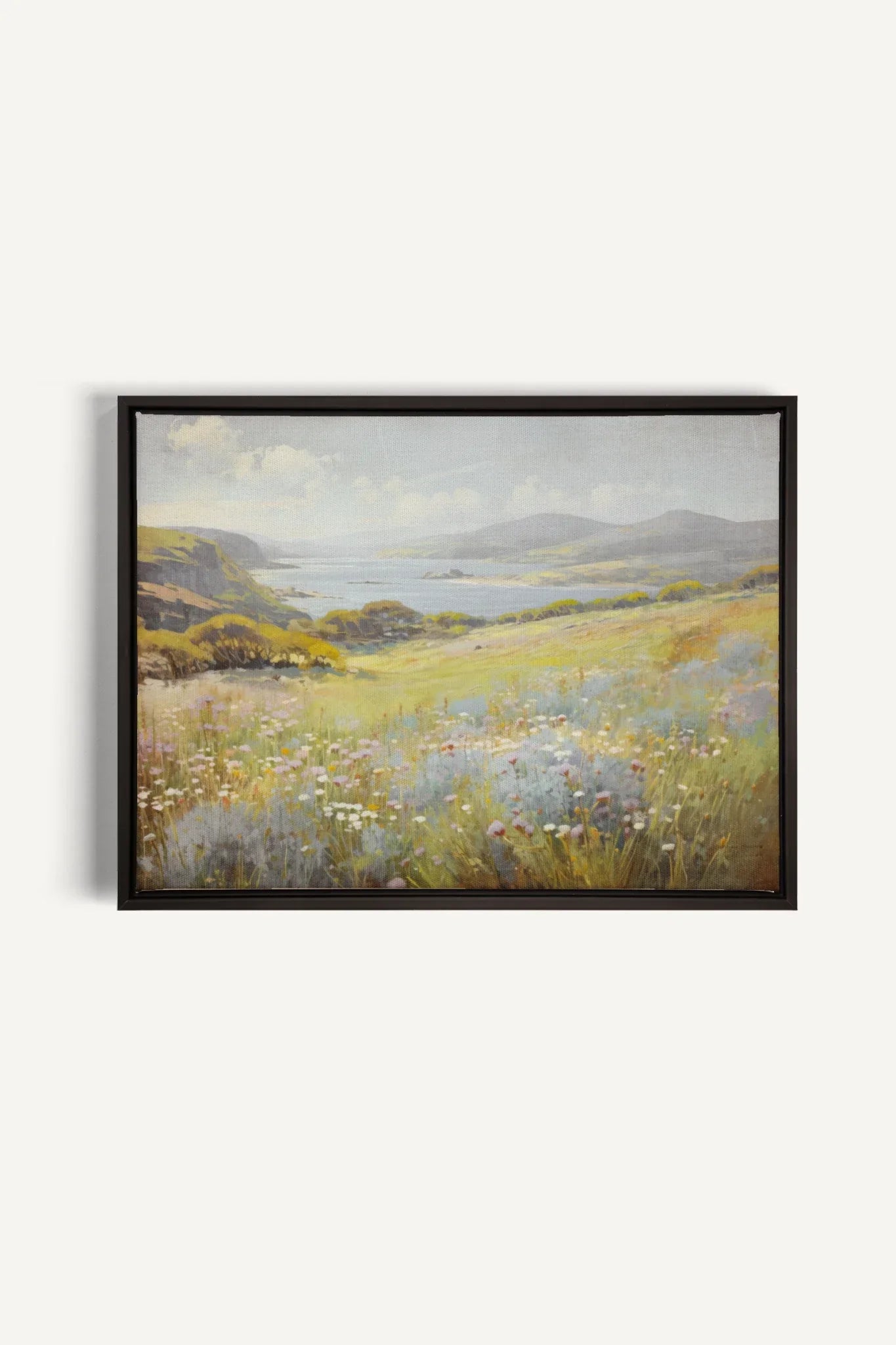 OLEKA CANVAS - Cascade retreat, Oeuvre sur toile étirée, encadré Noir