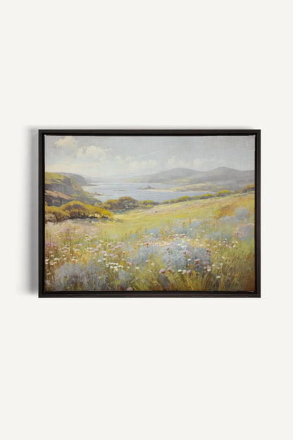 OLEKA CANVAS - Cascade retreat, Oeuvre sur toile étirée, encadré Noir