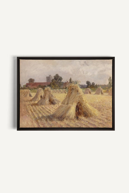 CHAMPS DES SOUVENIRS, Oeuvre sur toile étirée, encadré Noir