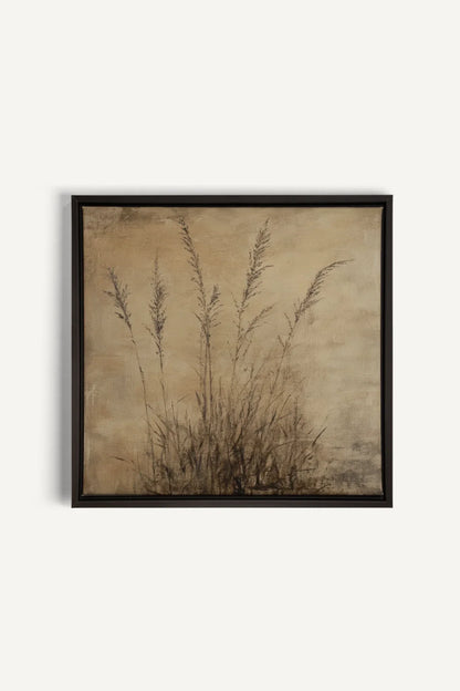 OLEKA CANVAS - CHAMPS OUBLIÉS, Oeuvre sur toile étirée, encadré Noir