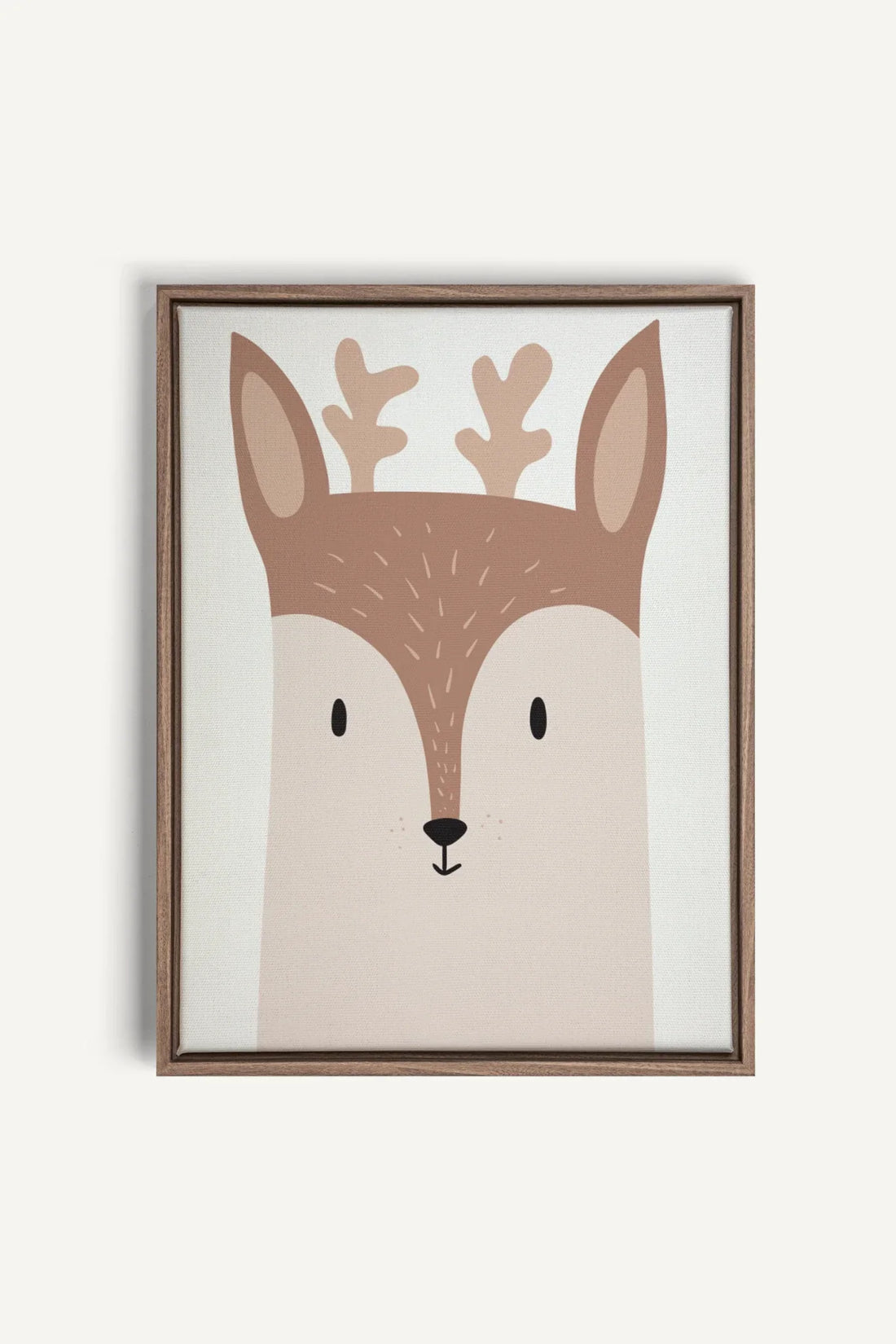 OLEKA CANVAS - CHEVREUIL, Oeuvre sur toile étirée, encadré Brun Chêne