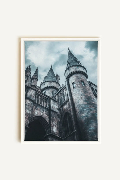 OLEKA CANVAS - CITÉ DES SORCIERS, Oeuvre sur toile étirée, encadré Blanc