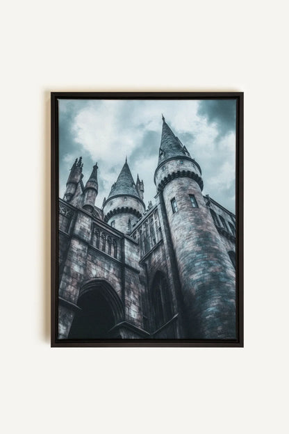 OLEKA CANVAS - CITÉ DES SORCIERS, Oeuvre sur toile étirée, encadré Noir