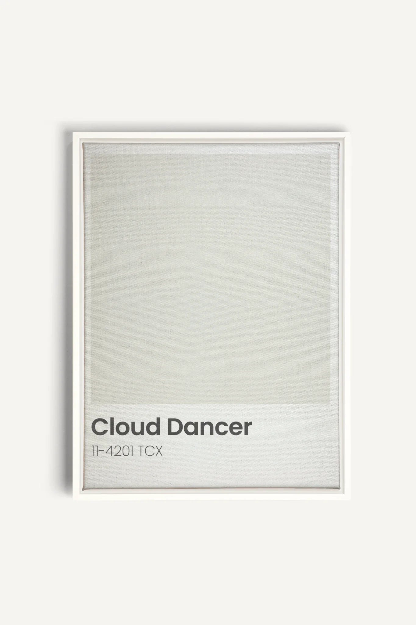 CLOUD DANCER, Work on stretched canvas, framed White