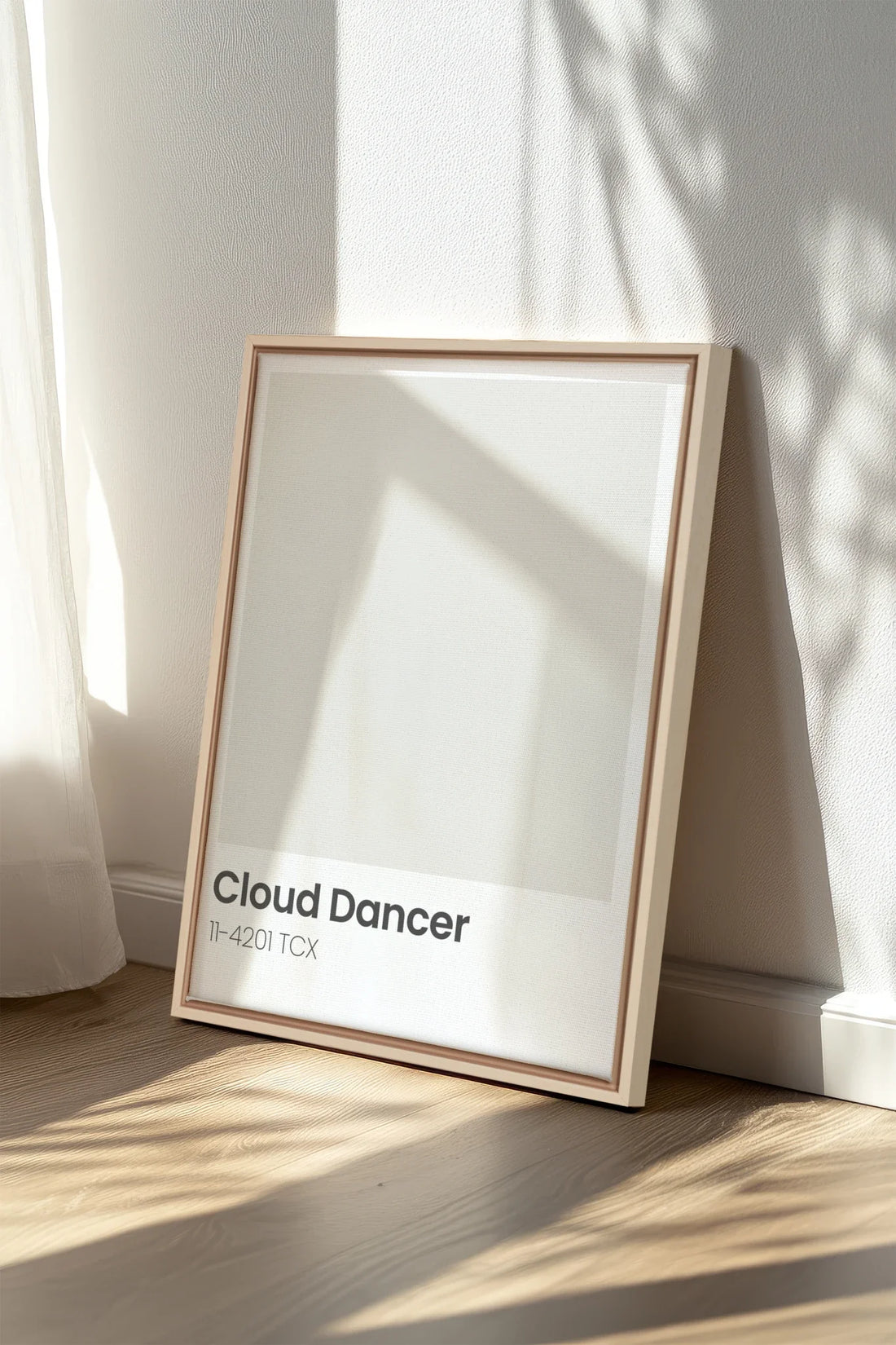 CLOUD DANCER, Oeuvre sur toile étirée, encadré Naturel Clair
