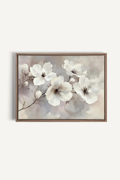 OLEKA CANVAS - CLOUDED Groom, Oeuvre sur toile étirée, encadré Brun Chêne