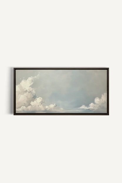OLEKA CANVAS - CLOUDSCAPE, Oeuvre sur toile étirée, encadré Brun Noyer
