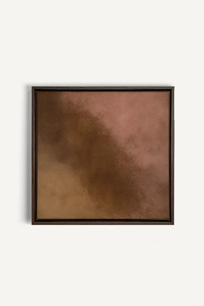 OLEKA CANVAS - COCOA DUST, Oeuvre sur toile étirée, encadré Brun Noyer