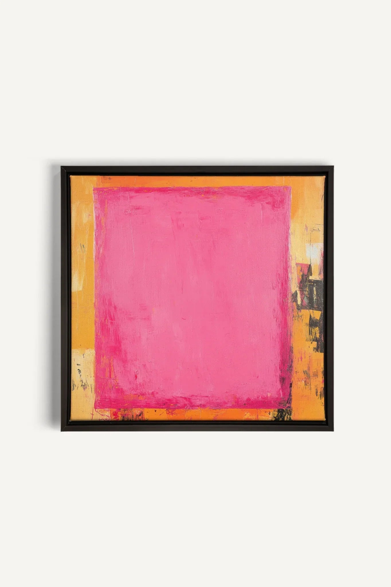 OLEKA CANVAS - COLOR BLAZE, Oeuvre sur toile étirée, encadré Noir