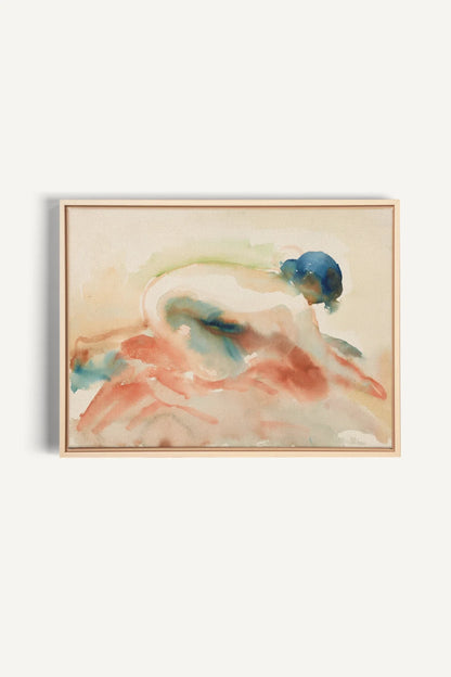 CORAL DRIFT, Oeuvre sur toile étirée, encadré Naturel Clair