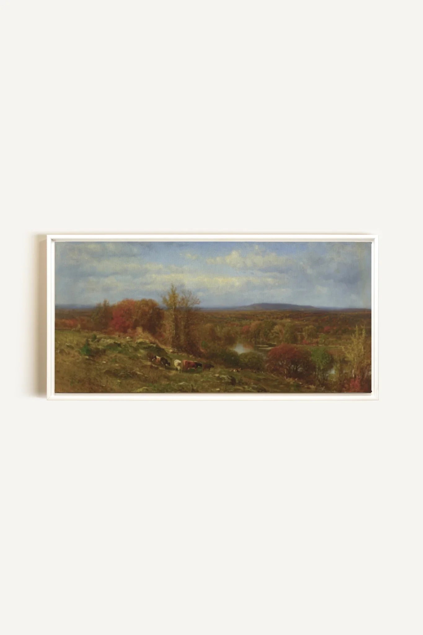 COUNTRYSIDE GLOW, Artwork on stretched canvas, framed in white