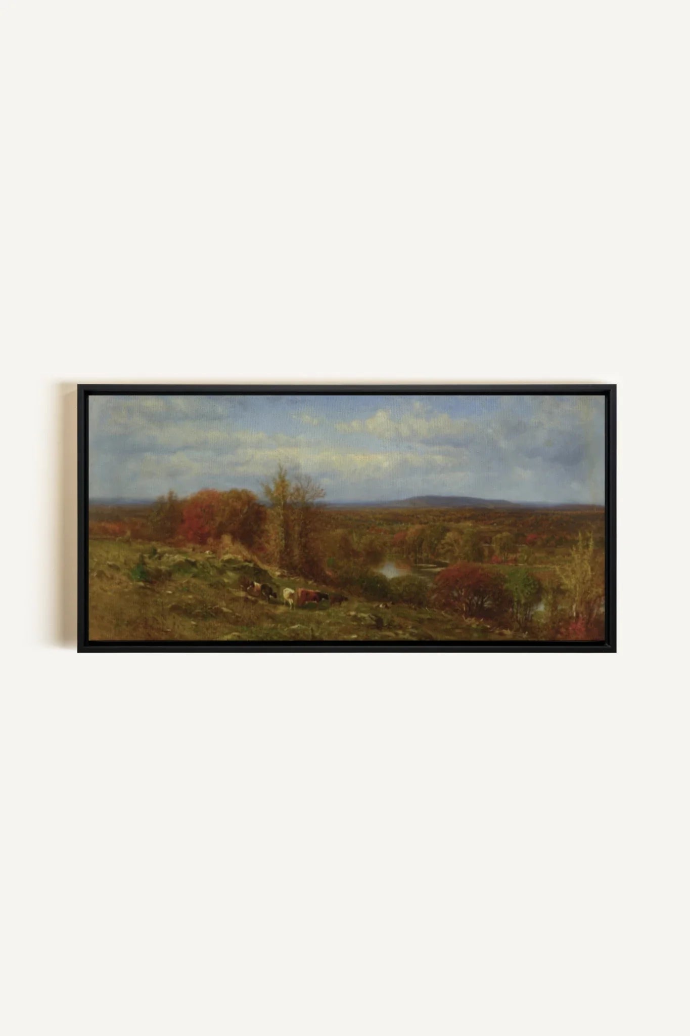 COUNTRYSIDE GLOW, Artwork on stretched canvas, framed in black