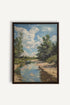 OLEKA CANVAS - CREEK MIRAGE, Oeuvre sur toile étirée, encadré Brun Noyer