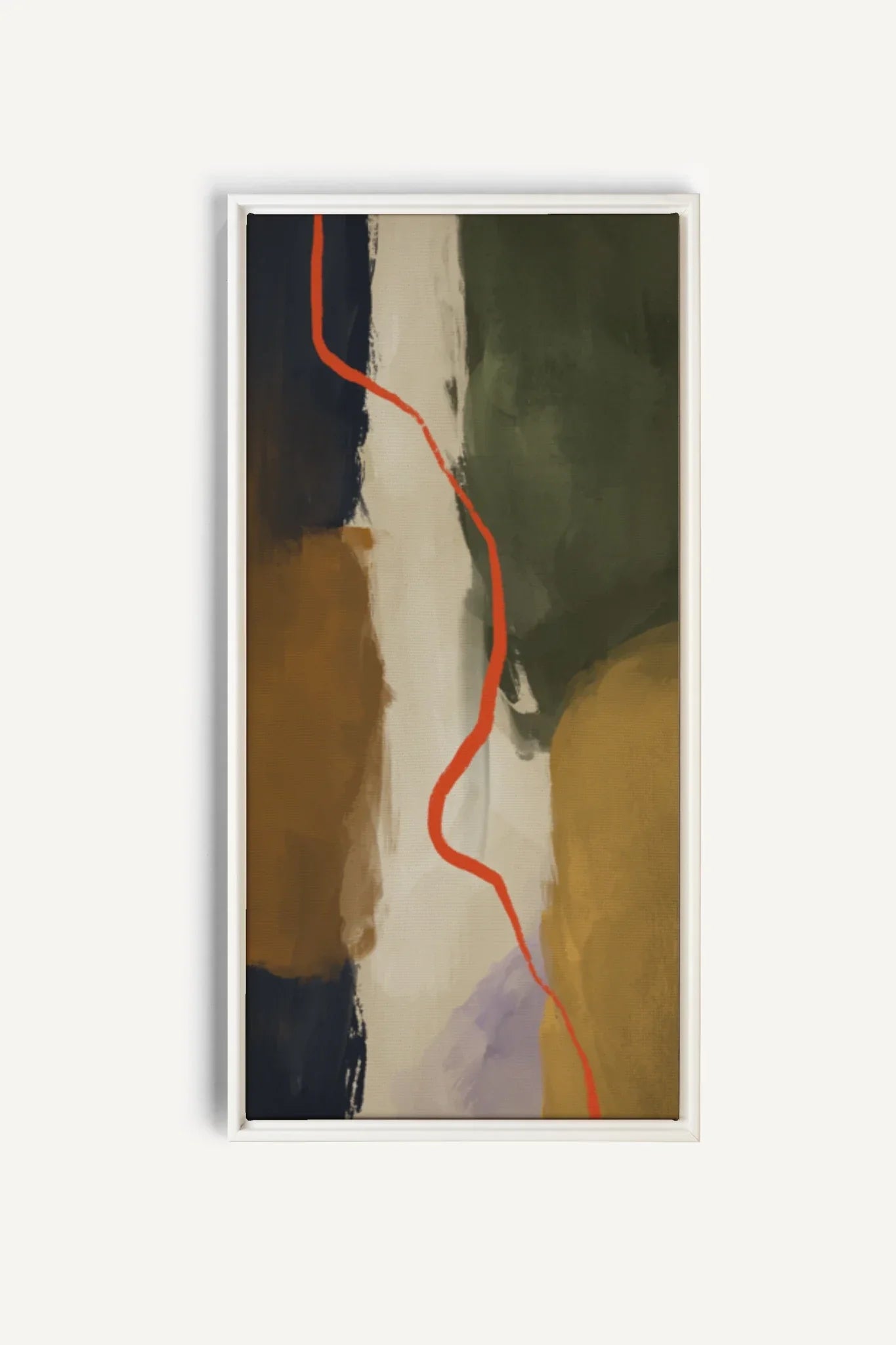 OLEKA CANVAS - CREVASSE, Oeuvre sur toile étirée, encadré Blanc