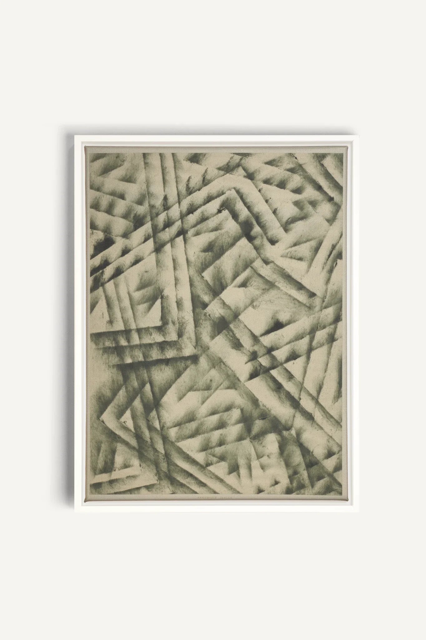 CROSSED LINES, Oeuvre sur toile étirée, encadré Blanc