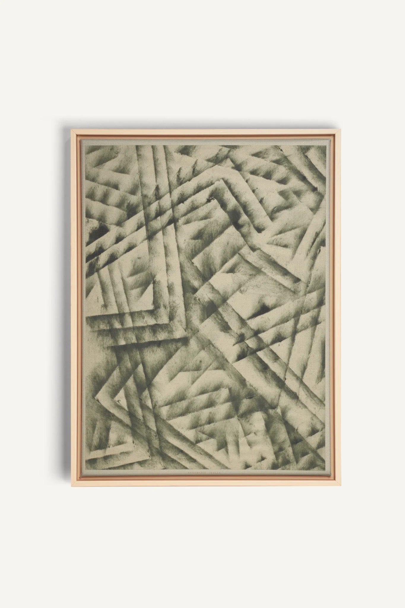 CROSSED LINES, Oeuvre sur toile étirée, encadré Naturel Clair