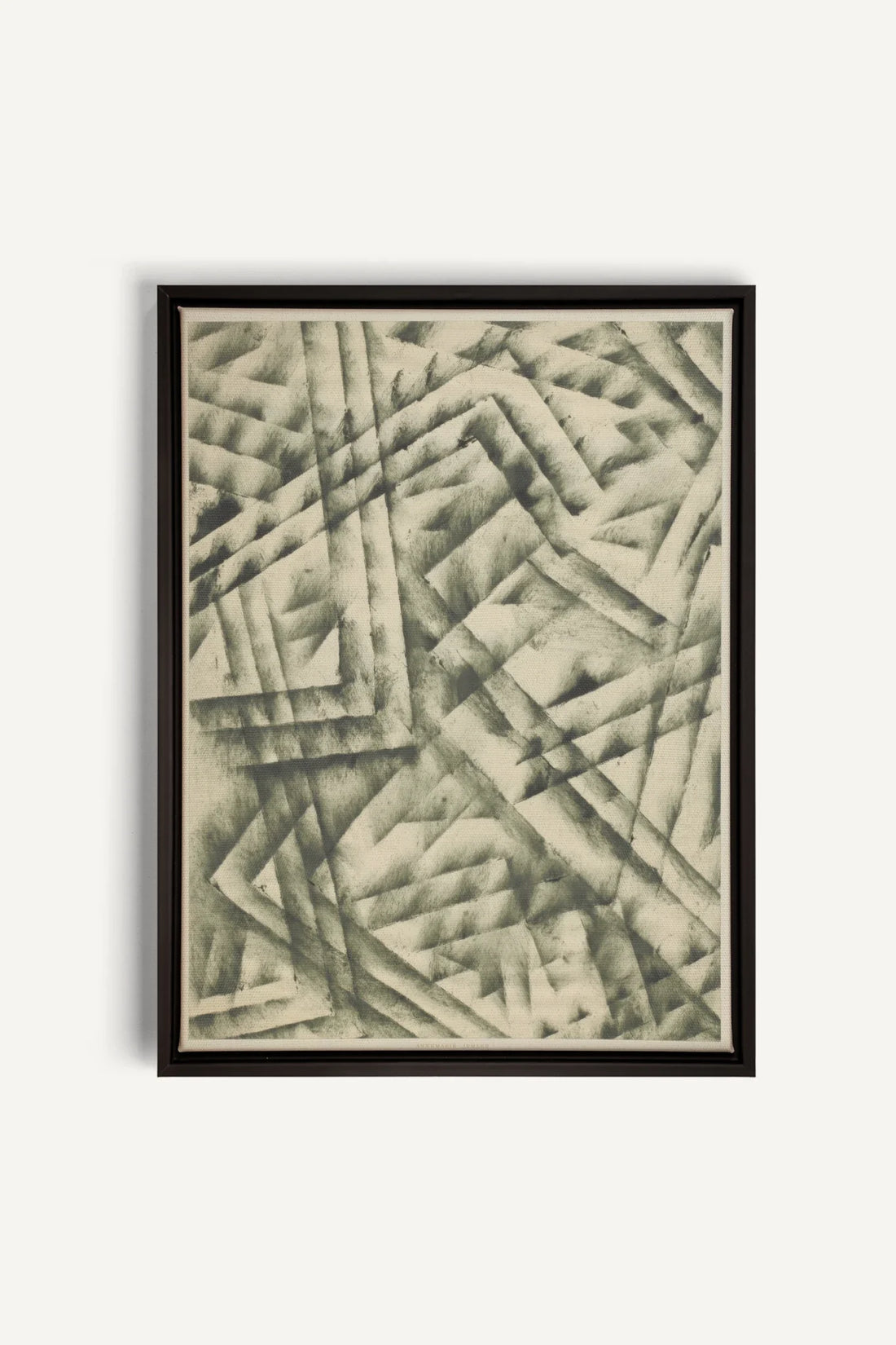 CROSSED LINES, Oeuvre sur toile étirée, encadré Noir